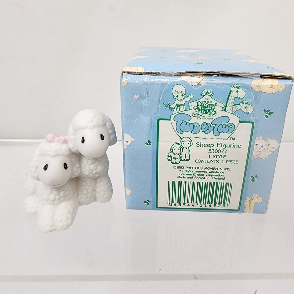 Precious Moments 1992 Noahs Ark Two By Two Replacement Sheep Lambs Orig Box 1"